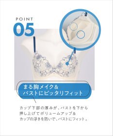 AMPHI ノンワイヤーブラ 谷間をメイク 脇高設計 A~Gカップまで対応 大きいサイズ 【BRAGENIC ブラジェニック 脇高細見えタイプ】 ブラジャー ブラ BMI353 アンフィ／ワコール