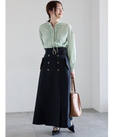 Te chichi フロントフリルキーネックブラウス