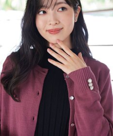 Tiaclasse 【洗える】きらボタンロングカーディガン