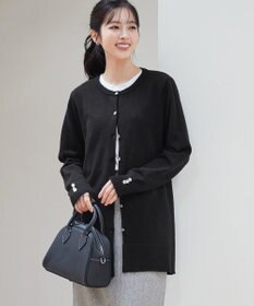 Tiaclasse 【洗える】きらボタンロングカーディガン