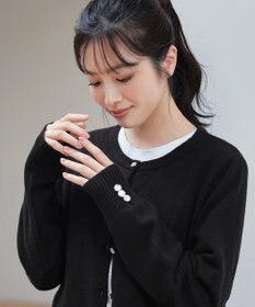 Tiaclasse 【洗える】きらボタンロングカーディガン