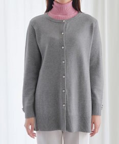 Tiaclasse 【洗える】きらボタンロングカーディガン