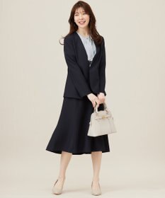 ANY SIS L 【洗える】バイカラーラッフルボウ ブラウス