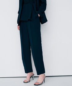 uncrave 【防シワ・洗濯機洗い可】ウォッシャブルダブルクロス テーパード パンツ ネイビー