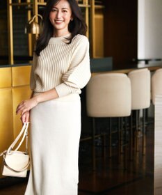 組曲 【手洗い可】ELENAスパンコールドルマン ニット