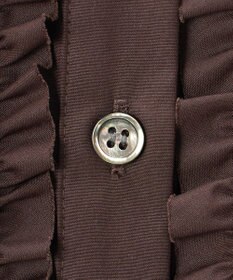 23区 【R(アール)】ルミナスコットン フロントフリル ワンピース