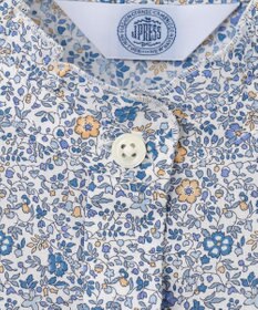 J.PRESS LADIES 【洗える】 LIBERTY Honeydew/Kate&Mil フリルネック ブラウス