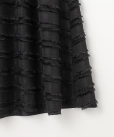 組曲 【WEB限定】ボーダーカットジャカード フレアスカート