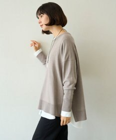 UNFILO L マイビューティニット ワイドクルーネック