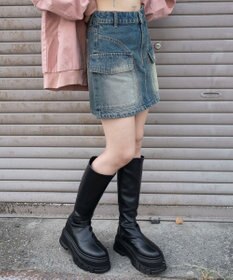 WEGO ヴィンテージウォッシュカーゴミニスカート