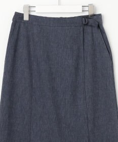 J.PRESS LADIES リネンバイオシャンブレー Aライン スカート