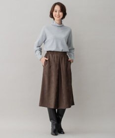 自由区 【洗える】ソフトウールハイゲージ ハイネックニット