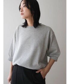 Green Parks ７分袖ラメ裏毛パフプルオーバー