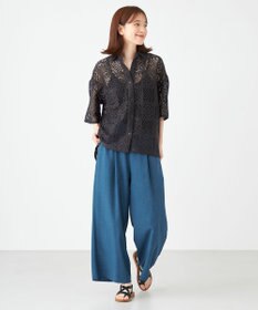 SHARE PARK LADIES オーバーサイズレースシャツ