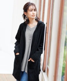 Tiaclasse L 【洗える】幅広く活躍が期待できるVネックリブニットチュニック