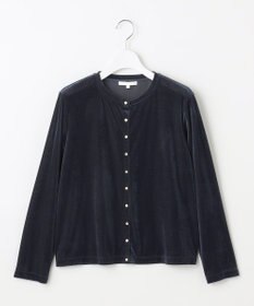 自由区 L シアーベロア カーディガン