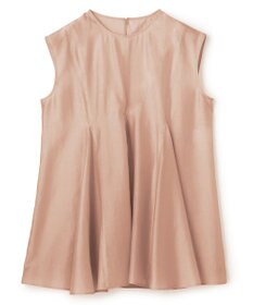 BEIGE， AMARYLLIS / シアー 切り替えフレアブラウス