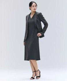 BEIGE， 【洗える・L-size】CINDY / Vネックハーフスリーブワンピース