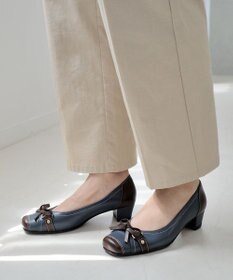 Pointer 日本製 本革リボン付きパンプス