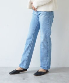 caqu modern straight レギュラーストレートデニムパンツ USED WASH