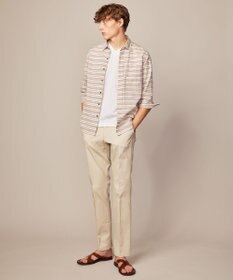 JOSEPH ABBOUD 【オリジナルオーガニックコットン使用】JOE COTTONサッカー Vネック Tシャツ