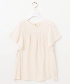 ANY SIS L 【洗える】シャーリングツヤ ブラウス