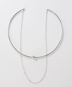 Phoebe ノットラインレイヤードチョーカー　シルバー/ネックレス/ネックカフ/36cm
