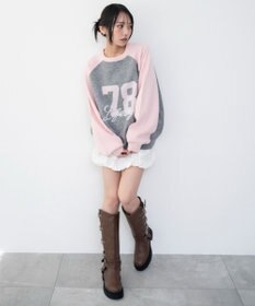 WEGO グラフィックニットプルオーバー