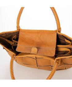 UNBILLION ピークスピーク PEAKSPEAK / 牛革パッチワーク・フラップトートL