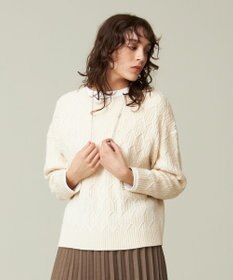 J.PRESS YORK STREET 【WOMEN】ショート ケーブルニット