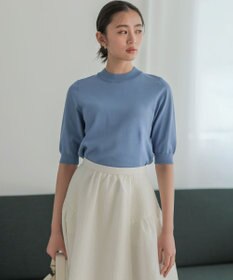 組曲 S マイラックカラー 6分袖 ニット