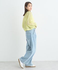 earth music&ecology スパンコールメッシュニットプルオーバー