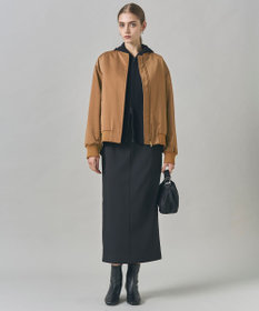 ICB 【洗える】 マットサテン MA-1ブルゾン