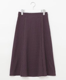 J.PRESS LADIES 【洗える】 ドットプリント フレアー スカート