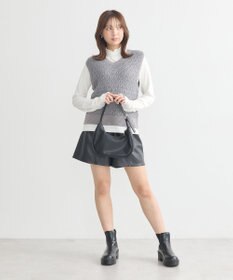 earth music&ecology ラメジャガードニットベスト