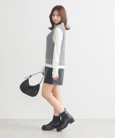 earth music&ecology ラメジャガードニットベスト