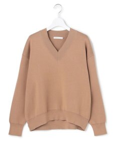 ICB 【先行予約】 コットンポリエステルスムース Vネックニット
