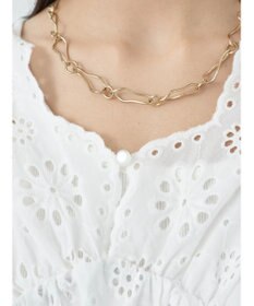 earth music&ecology コットンレースＶネックブラウス