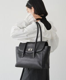 russet 《@__serako.r__企画》ソフトレザーフラップトートバッグ(CE-1678)