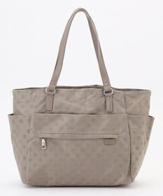 Y'SACCS ドットジャガードポーチ付きトートバッグ