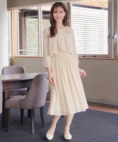 Tiaclasse 【新色追加】シフォンドレープワンピース