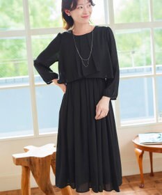 Tiaclasse 【新色追加】シフォンドレープワンピース