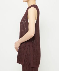 uncrave シースルーケーブルニット ノースリーブトップス