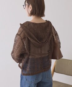 AMERICAN HOLIC 【先行予約】幾何学レースフードシャツ