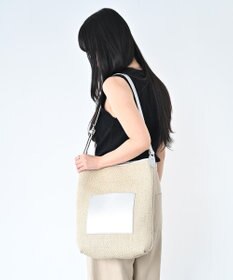 Hekhèr Le Style de Vie 【日本製 / A4サイズ対応 / 3WAY】ジュート×牛革 ショルダーバッグ large