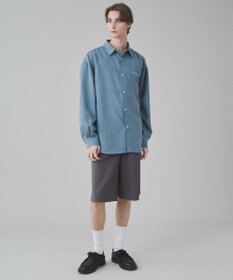 WEGO 【ユニセックス着用ITEM】フィブリルワンポイントBIGシャツ（長袖）