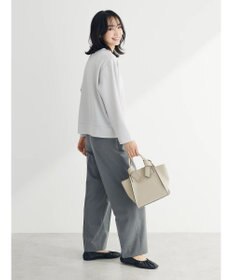 Green Parks カットジョーゼットドットボタンカーディガン