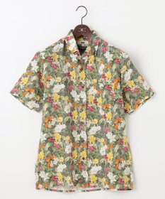 JOSEPH ABBOUD 【TEXTA・リネン100％】BIRD＆フラワープリントシャツ