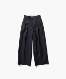 ATON WOOL LINEN SHARKSKIN | ワイドパンツ