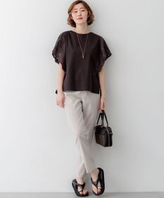 23区 【先行予約/CanCam掲載】リネンレーヨンストレッチ テーパード パンツ